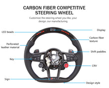 Charger l&#39;image dans la galerie, Carbon Fiber Steering Wheel for Audi Models (2011-Onwards)