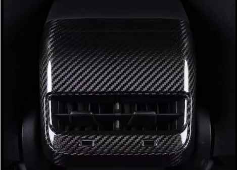 Carbon Fiber Model 3 Rear Vent (USB Hole) for Tesla