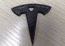 Tesla Model 3 Carbon Fiber Steering Wheel Emblem Cyber