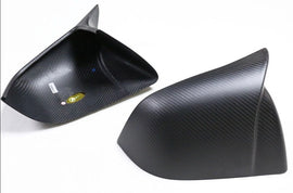 Tesla Carbon Fiber Adhesive MODEL Y (Horn Style) (Matte) Mirror Shell Cyber