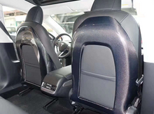 Laden Sie das Bild in den Galerie-Viewer, Carbon Fiber Model 3 Seat Backs (Sticky Type) for Tesla Cyber