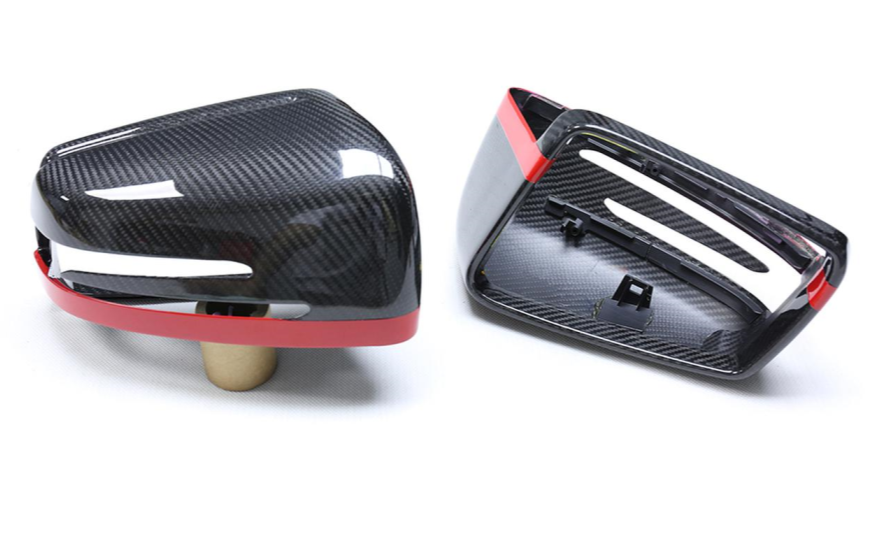 Carbon Fiber Mirror Covers for Mercedes-Benz A Class A176, B Class W246, C Class W204, E Class C207 | W212, S Class W221, GLK X204, GLA X156, CLA W117, CLS W218 (2014)
