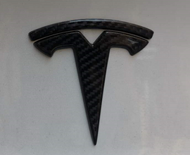 Carbon Fiber Model 3 Rear Emblem for Tesla Cyber