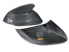 Carbon Fiber Mirror Shell for Audi Q8 (ABT Style, Horned, Dry Carbon) Cyber