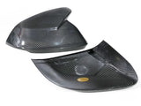 Carbon Fiber Mirror Shell for Audi Q8 (ABT Style, Horned, Dry Carbon)