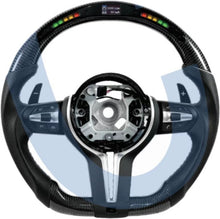Charger l&#39;image dans la galerie, Carbon Fiber LED Steering Wheel for BMW 1 Series, 2 Series, 3 Series, 4 Series, X1, X2, X3, X4, X5, X6 (2015 Models)