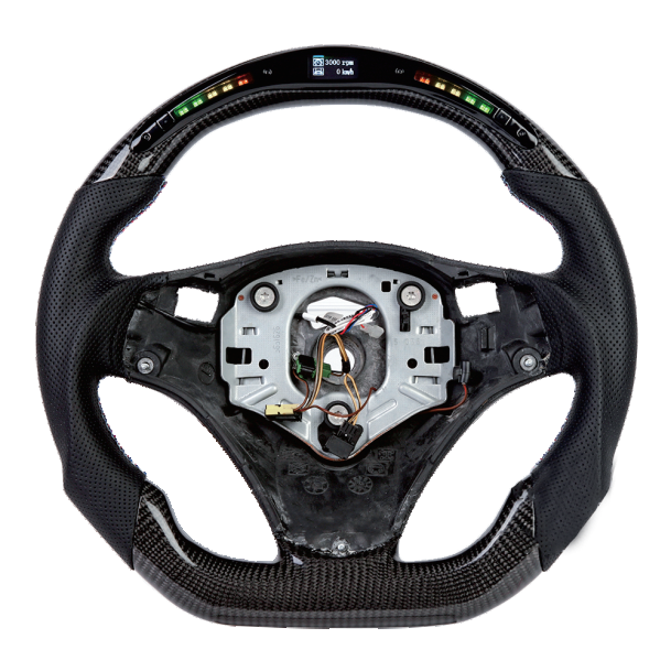 Carbon fiber steering wheel LED smart version for BMW E90 (2005)