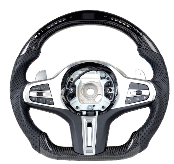 Carbon fiber steering wheel LED smart version for BMW F chassis 5 Series/G chassis 5 Series (2020)