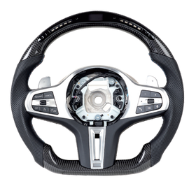 Carbon fiber steering wheel LED smart version for BMW F chassis 5 Series/G chassis 5 Series (2020)