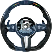 Charger l&#39;image dans la galerie, Carbon fiber steering wheel LED smart version for BMW M5 (F10 2015 model year, F90), M6 (F06, F12, F13), M8 (F91, F92, F93), 5 Series (F10, F11, GT F07), 6 Series (F06, F12, F13), 7 Series (F01, F02, F03) (2015 model year)