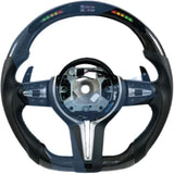 Carbon fiber steering wheel LED smart version for BMW M5 (F10 2015 model year, F90), M6 (F06, F12, F13), M8 (F91, F92, F93), 5 Series (F10, F11, GT F07), 6 Series (F06, F12, F13), 7 Series (F01, F02, F03) (2015 model year)