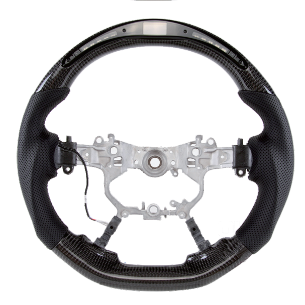 Carbon fiber steering wheel LED smart version for Land Cruiser (2016-2020), Prado (2018-2019), Crown (2015-2018), Alphard (2015-2021), Vellfire (2015-2021)