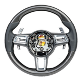 Carbon fiber steering wheel assembly for Porsche 718 (2016 model year)
