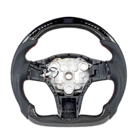 Tesla Model Y Carbon Fiber LED Smart Steering Wheel (2016-2020)