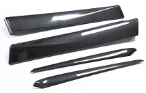 Laden Sie das Bild in den Galerie-Viewer, Carbon Fiber Model 3 Door Trim (4-Piece Set) for Tesla