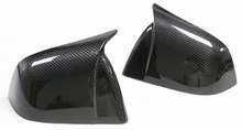 Charger l&#39;image dans la galerie, Carbon Fiber Model Y Mirror Covers (Horn Style) for Tesla