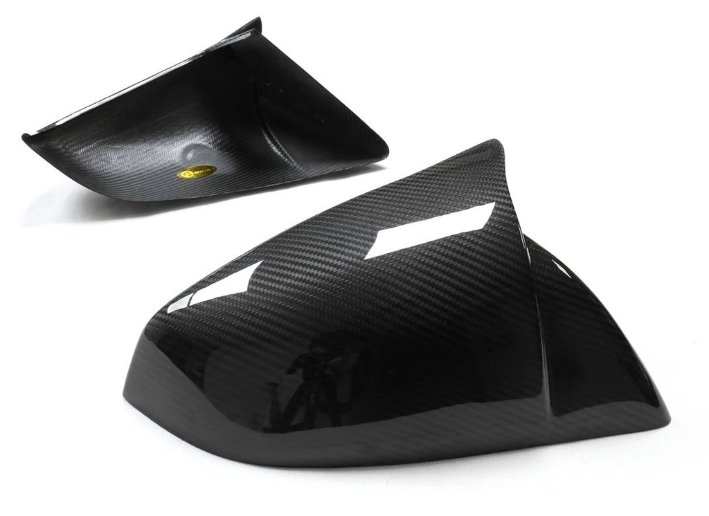 Tesla MODEL S Carbon Fiber Adhesive (Horn Style) (Dry Carbon) Mirror Shell
