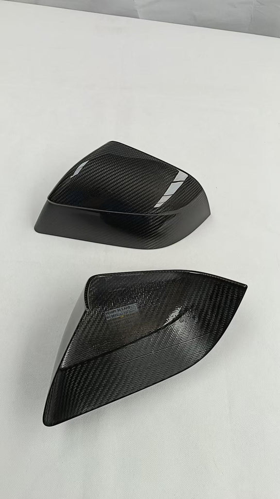 Tesla Model 3 New Rearview Carbon Fiber Mirror Shell (Inspired by the Tesla Model Y Renewal) Cyber Carbon Fiber