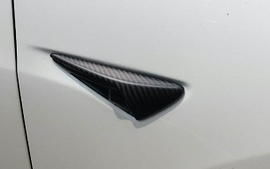 Tesla MODEL 3 Carbon Fiber Fender Decorative Covers (half wrap) Cyber